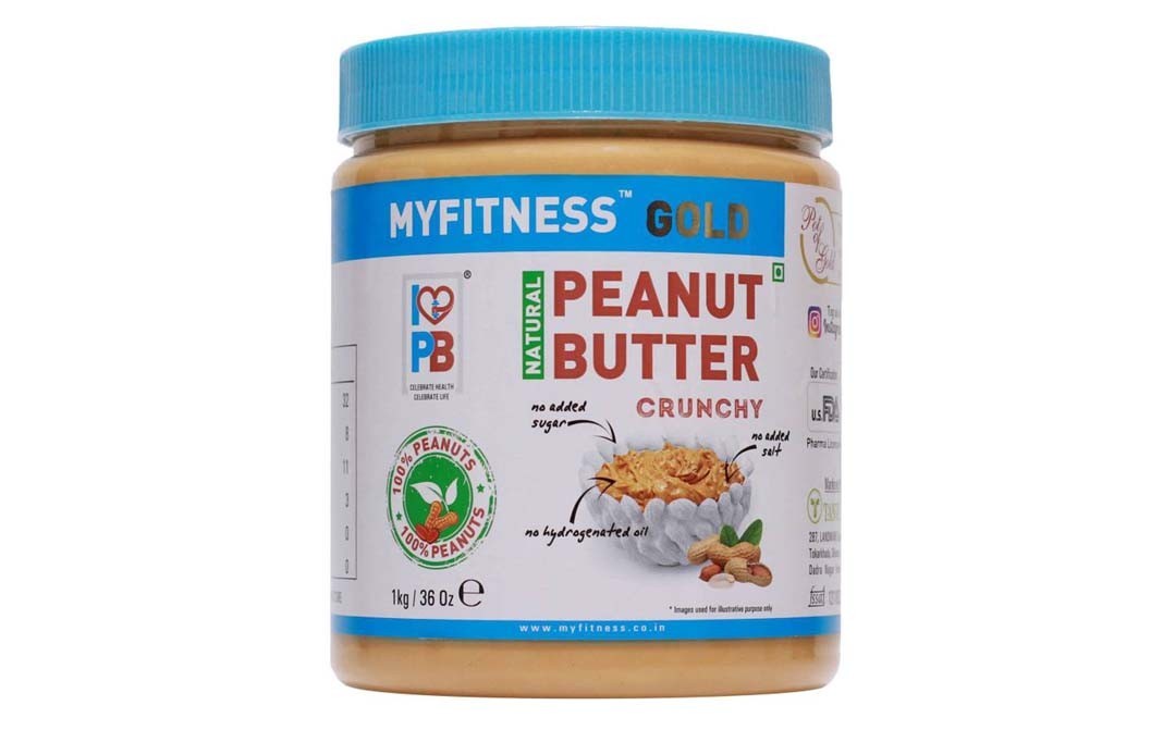 Myfitness Gold - Natural Peanut Butter Crunchy   Jar  1000 grams